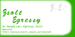 zsolt egressy business card